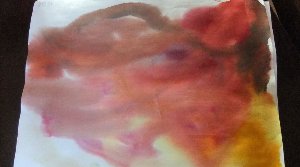 Aquarelle sur papier mouillé