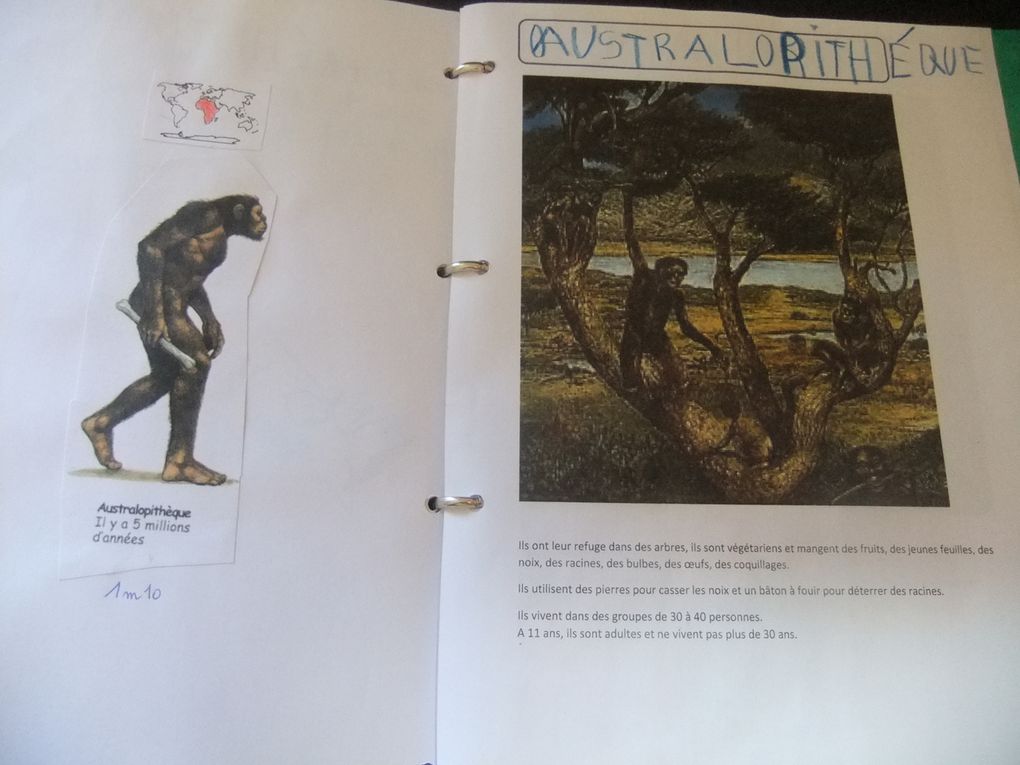 Les traces de notre étude de la Préhistoire