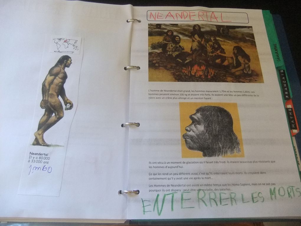 Les traces de notre étude de la Préhistoire