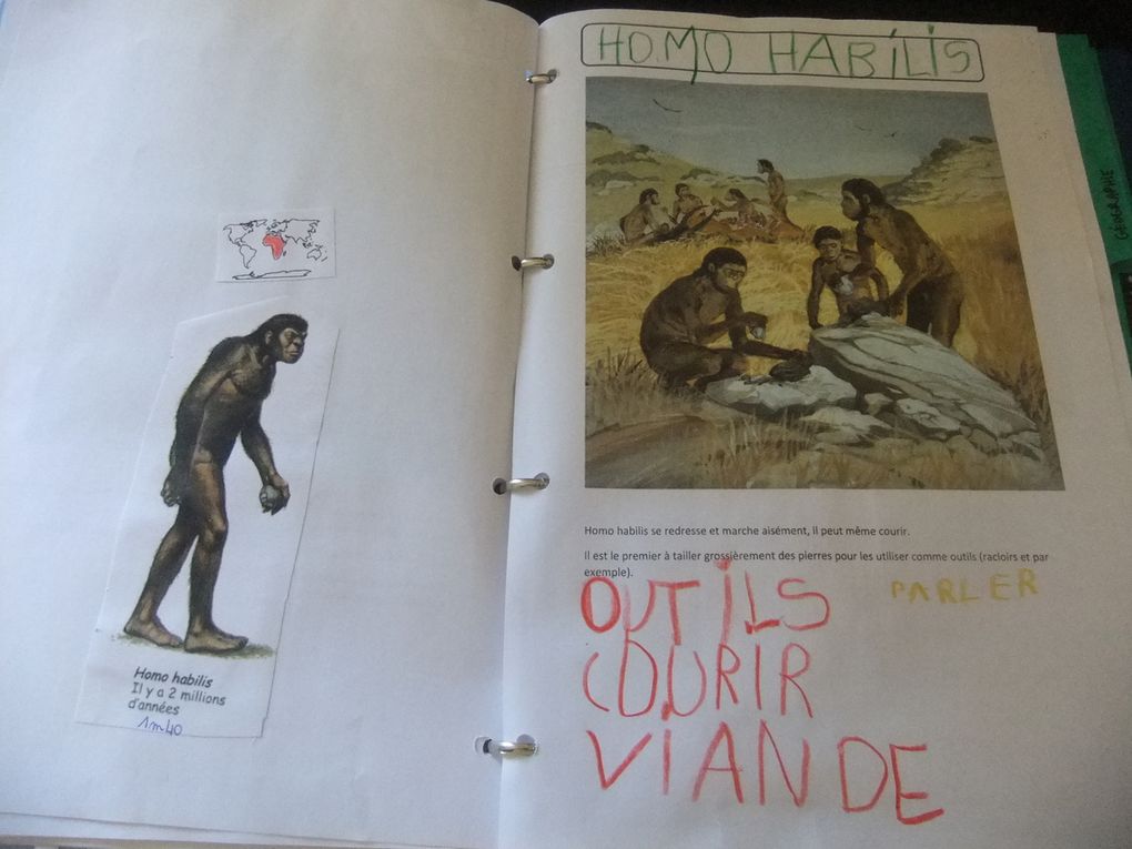 Les traces de notre étude de la Préhistoire